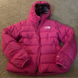 The North Face puffer Hooded Jacket girls 8-10